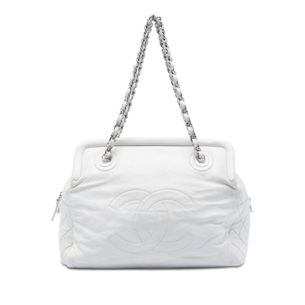 Pre-Loved Chanel CC Lambskin Frame Tote - Picture 1 of 7